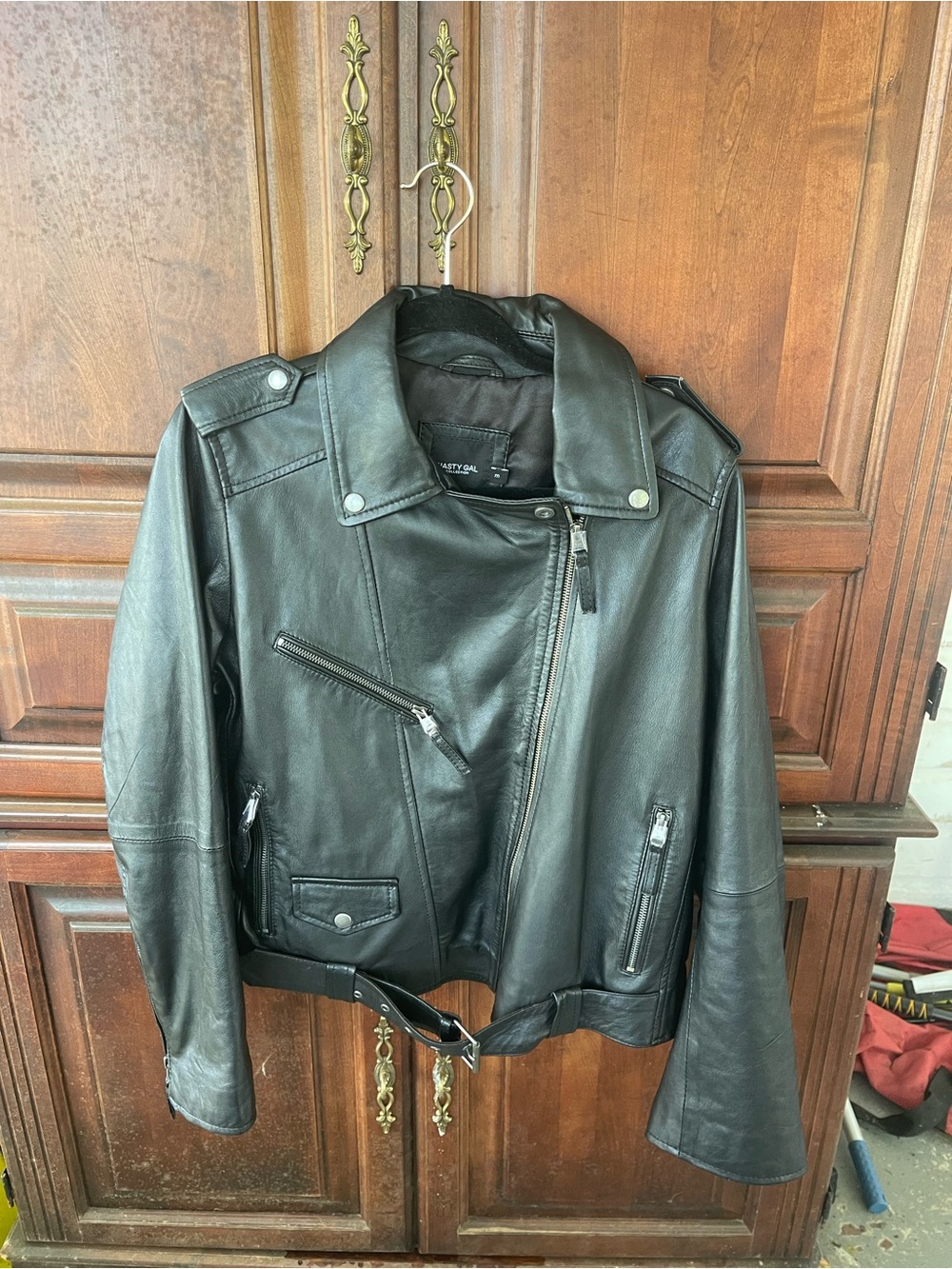 Nasty Gal bridal leather til death do us part jacket